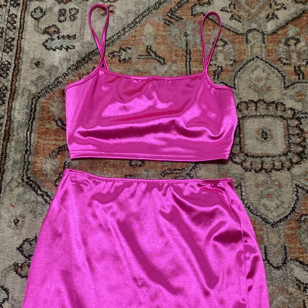 Hot Pink Two-Piece Set